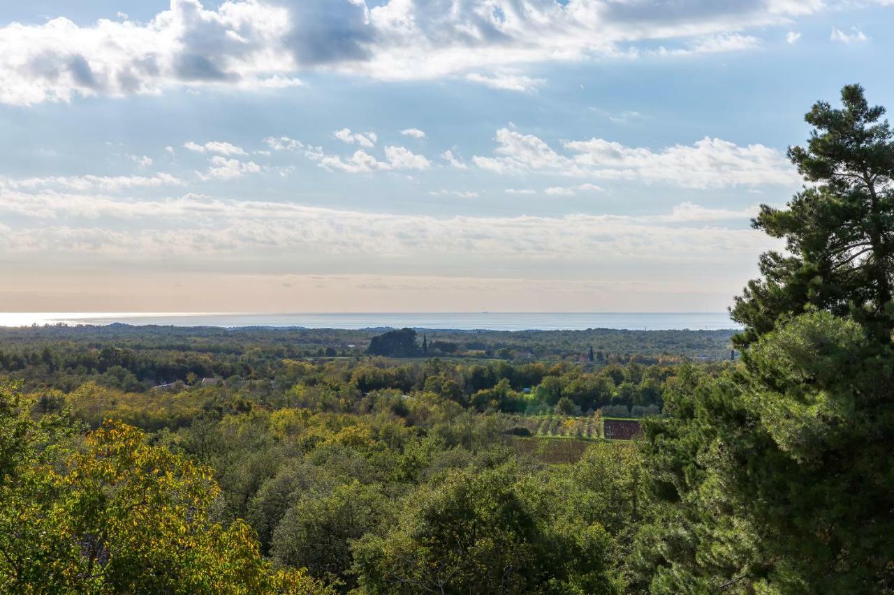 Villa Sterpazzi - Near Porec With Sea View, Private Jacuzzi, Sauna And Pool Višnjan Zewnętrze zdjęcie